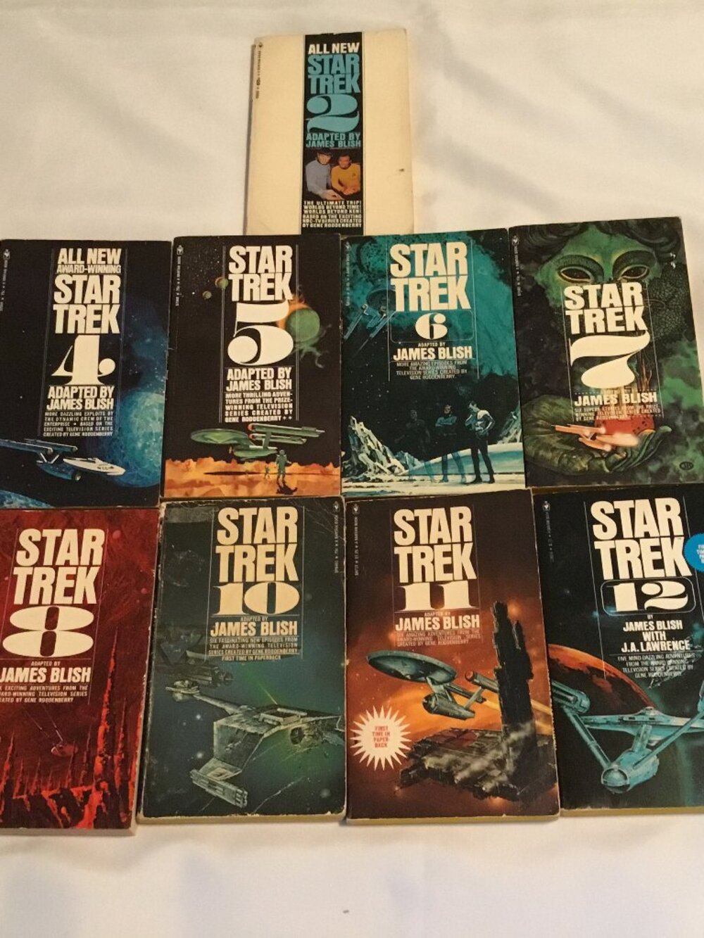 Star Trek James Blish Lot of 9 PBs (Star Trek 2, 4-8, 11, 12) Bantam